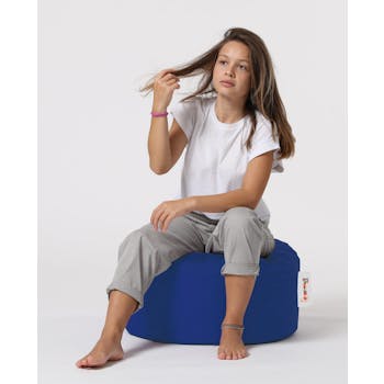 Pouf extérieur imperméable bleu - forme ronde ARTA