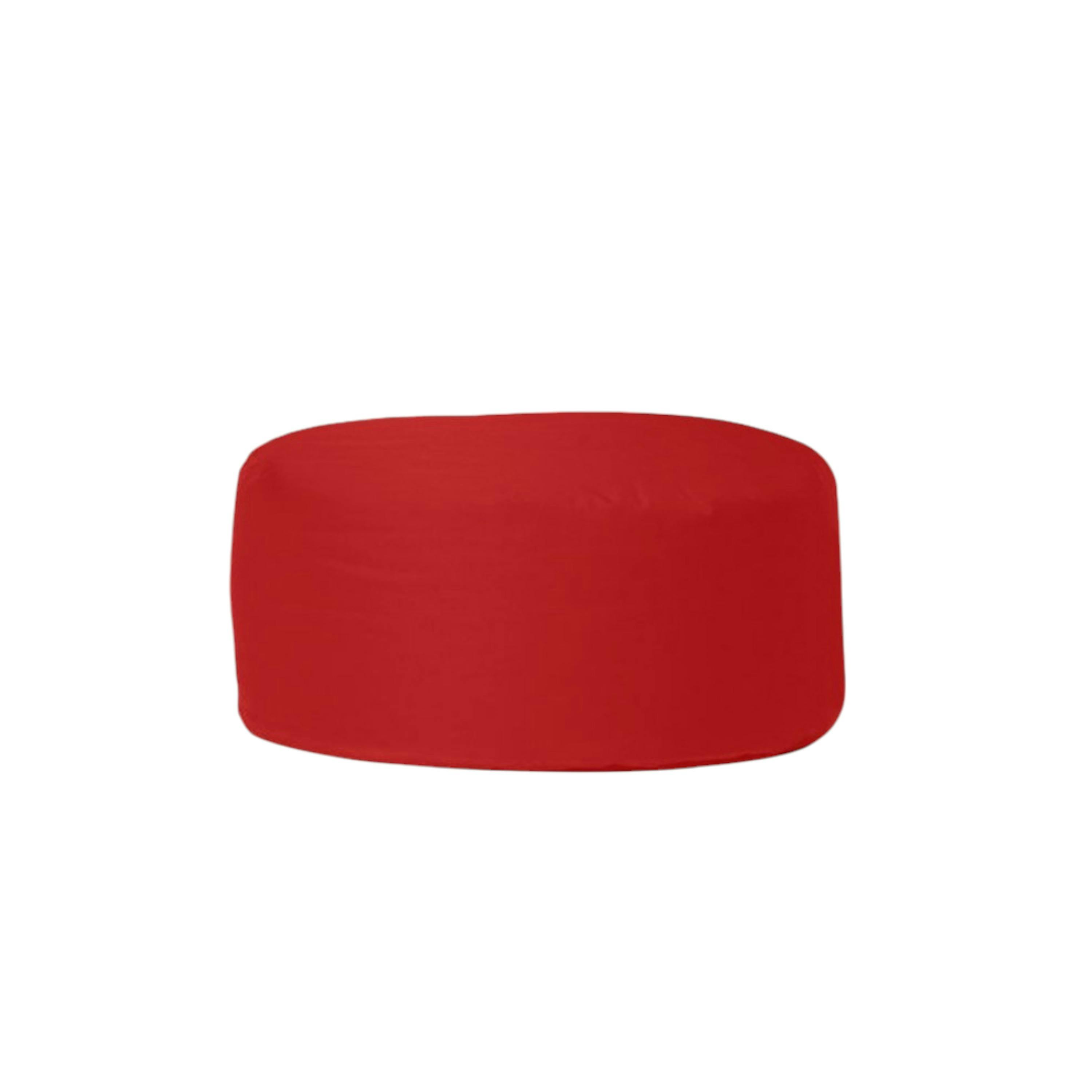 Pouf extérieur imperméable rouge - forme ronde ARTA