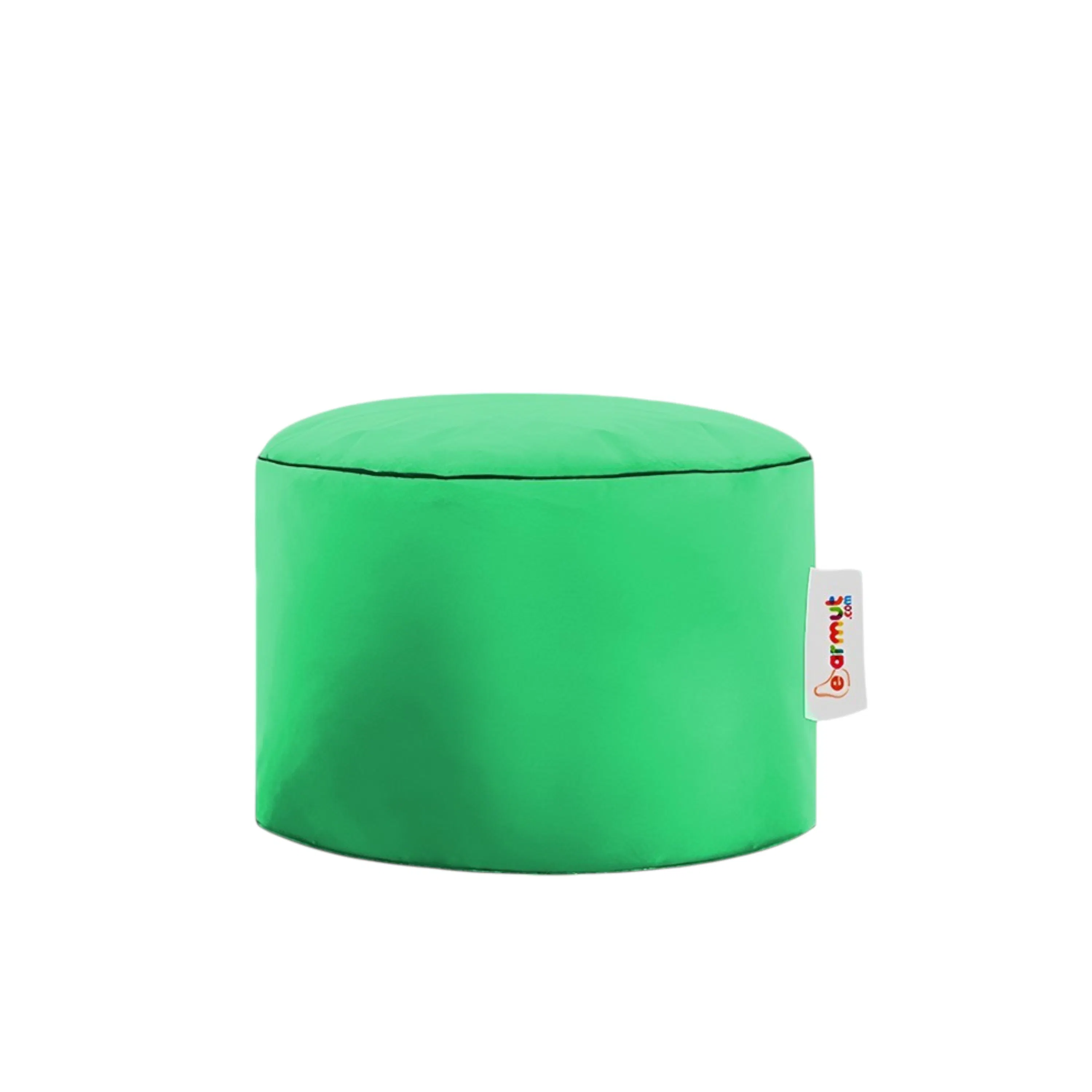 Pouf Extérieur ELYFLAIR 55 Cm - Tricot Grossier Imperméable - 100% Plastique Recyclé - Pour Jardin, Terrasse, Piscine
