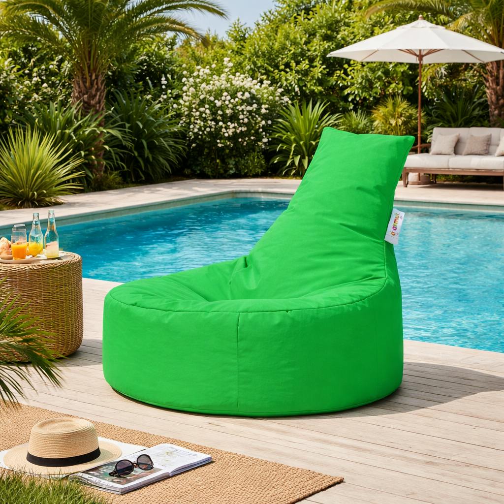 Pouf extérieur vert avec dossier ARTA