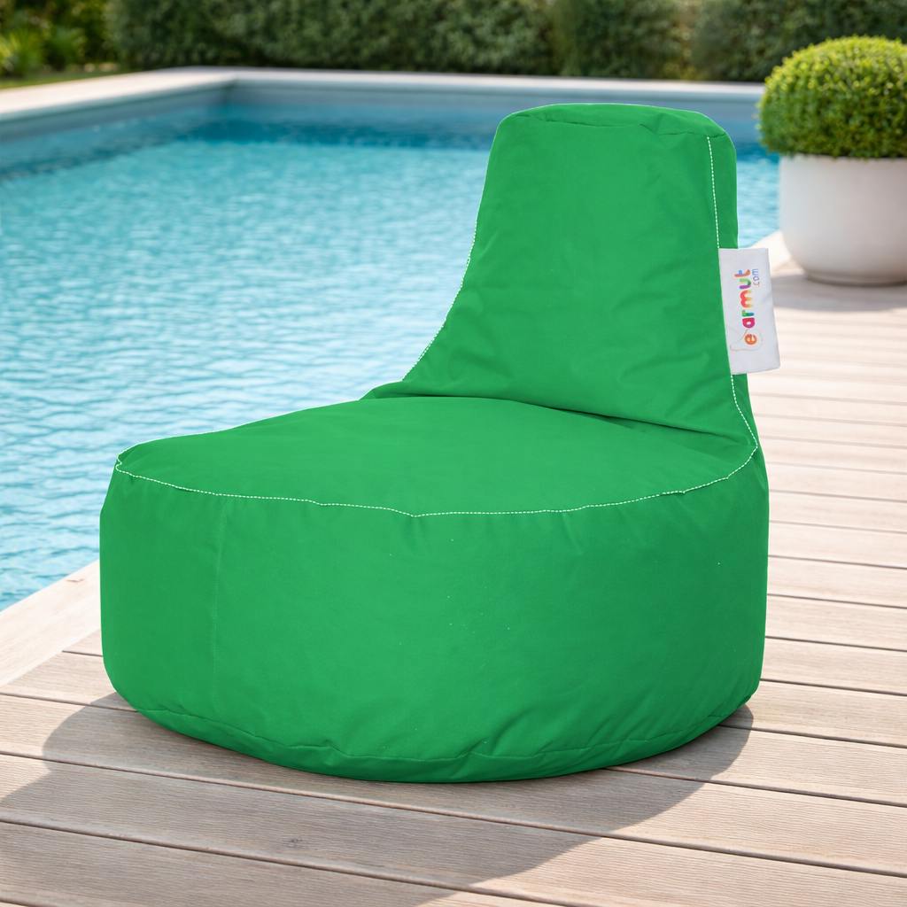 Pouf extérieur vert avec poches ARTA