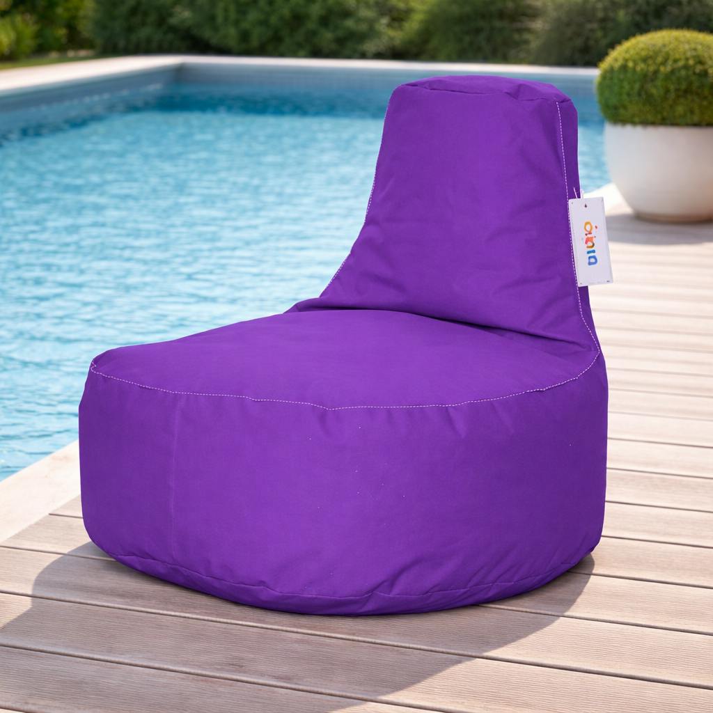 Pouf extérieur violet avec poches ARTA