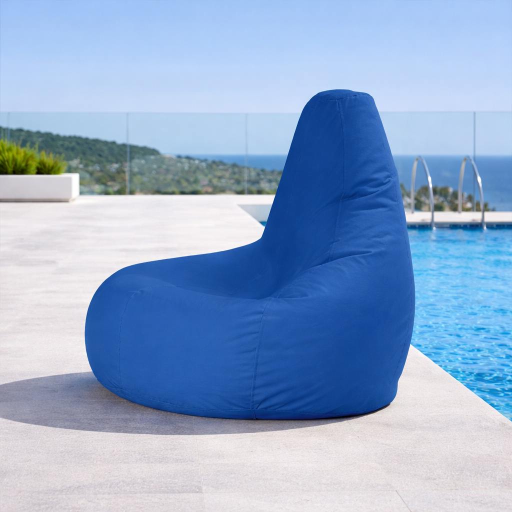 Pouf poire extérieur bleu ARTA