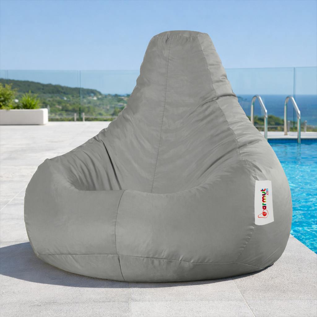 Pouf poire extérieur gris ARTA