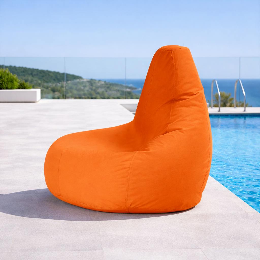 Pouf poire extérieur orange ARTA