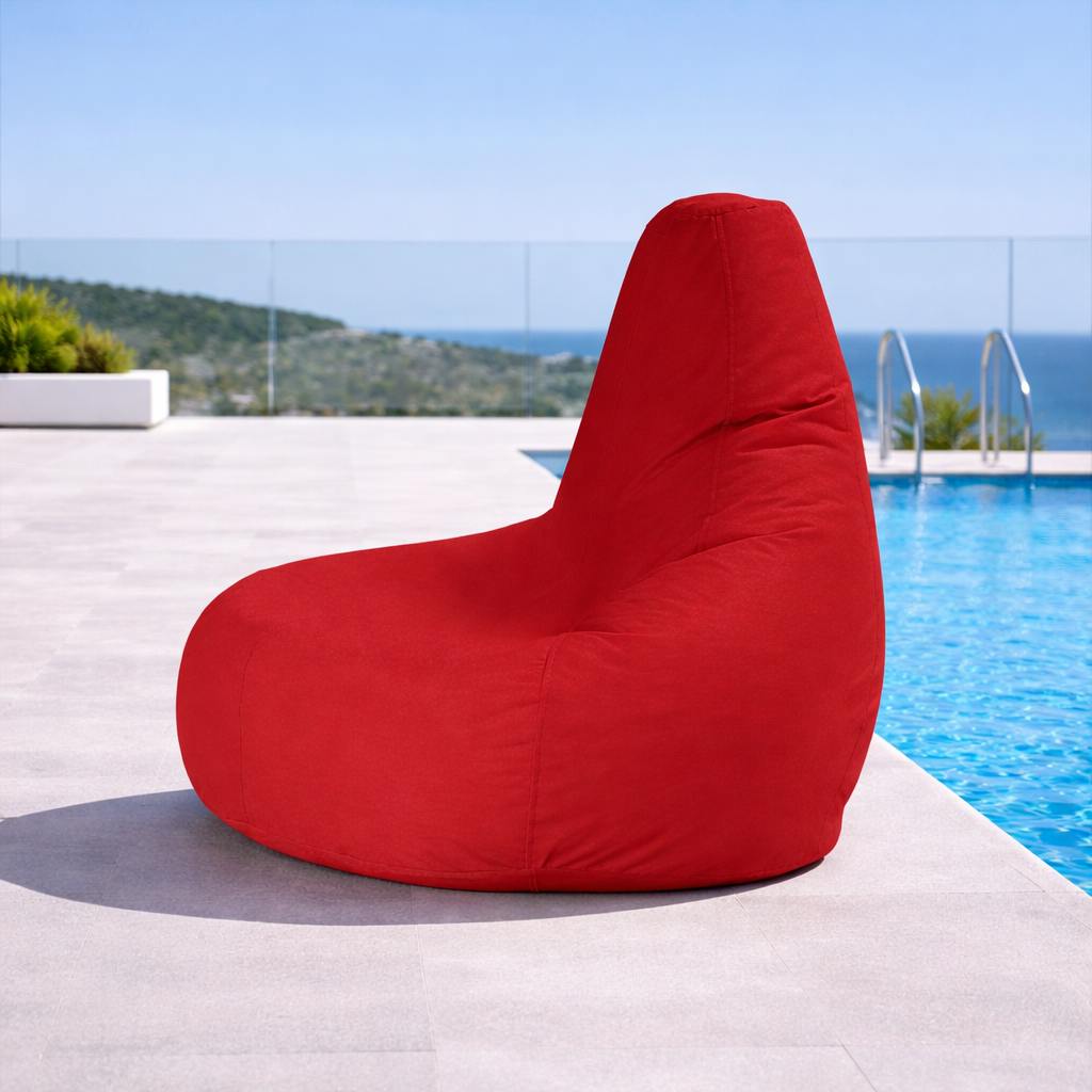 Pouf poire extérieur rouge ARTA