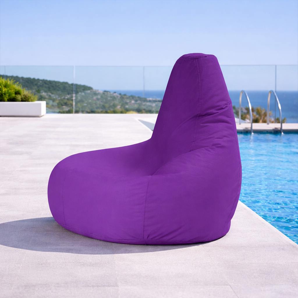 Pouf poire extérieur violet ARTA