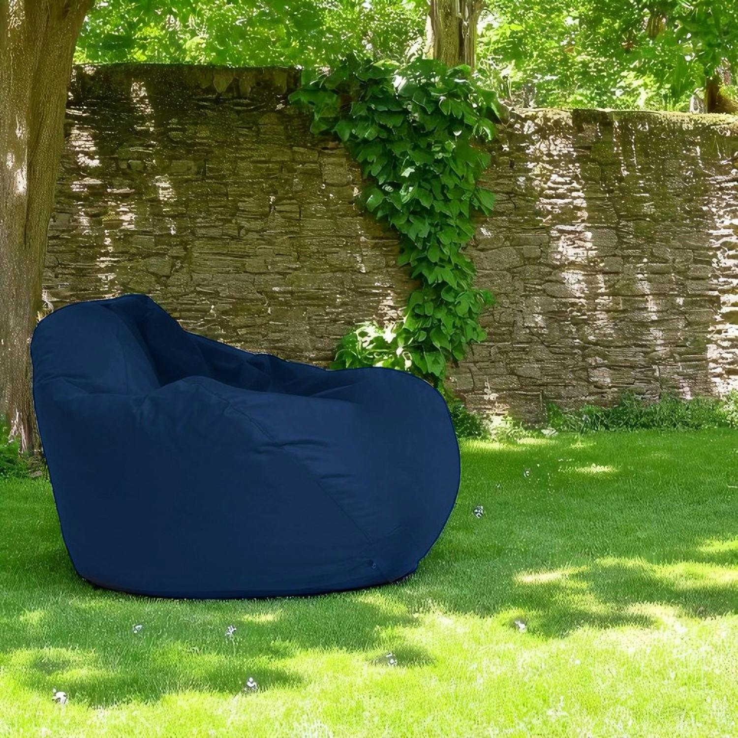 Pouf poire géant extérieur bleu ARTA