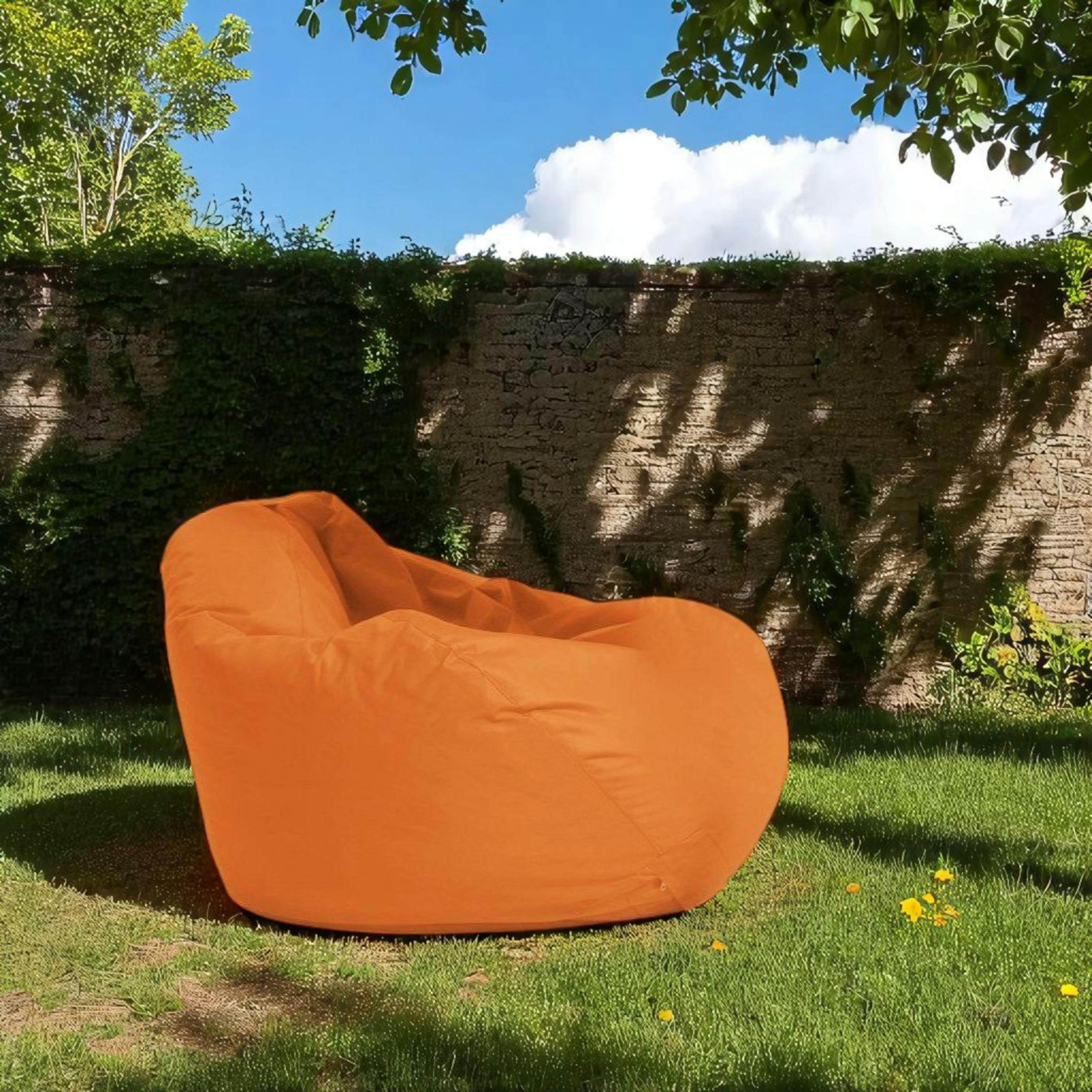 Pouf poire géant extérieur orange ARTA