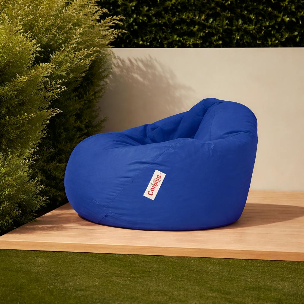 Pouf poire XXL extérieur bleu ARTA