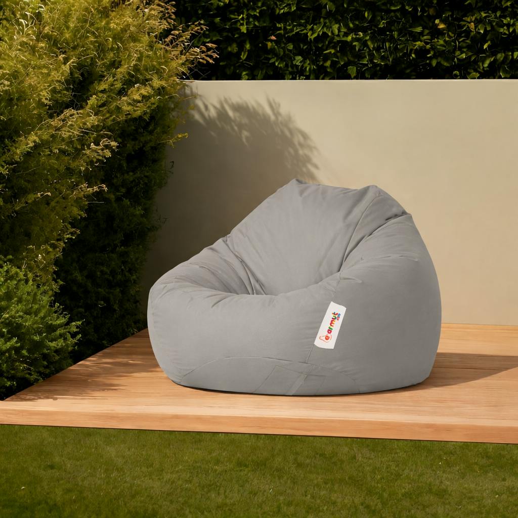 Pouf poire XXL extérieur gris ARTA