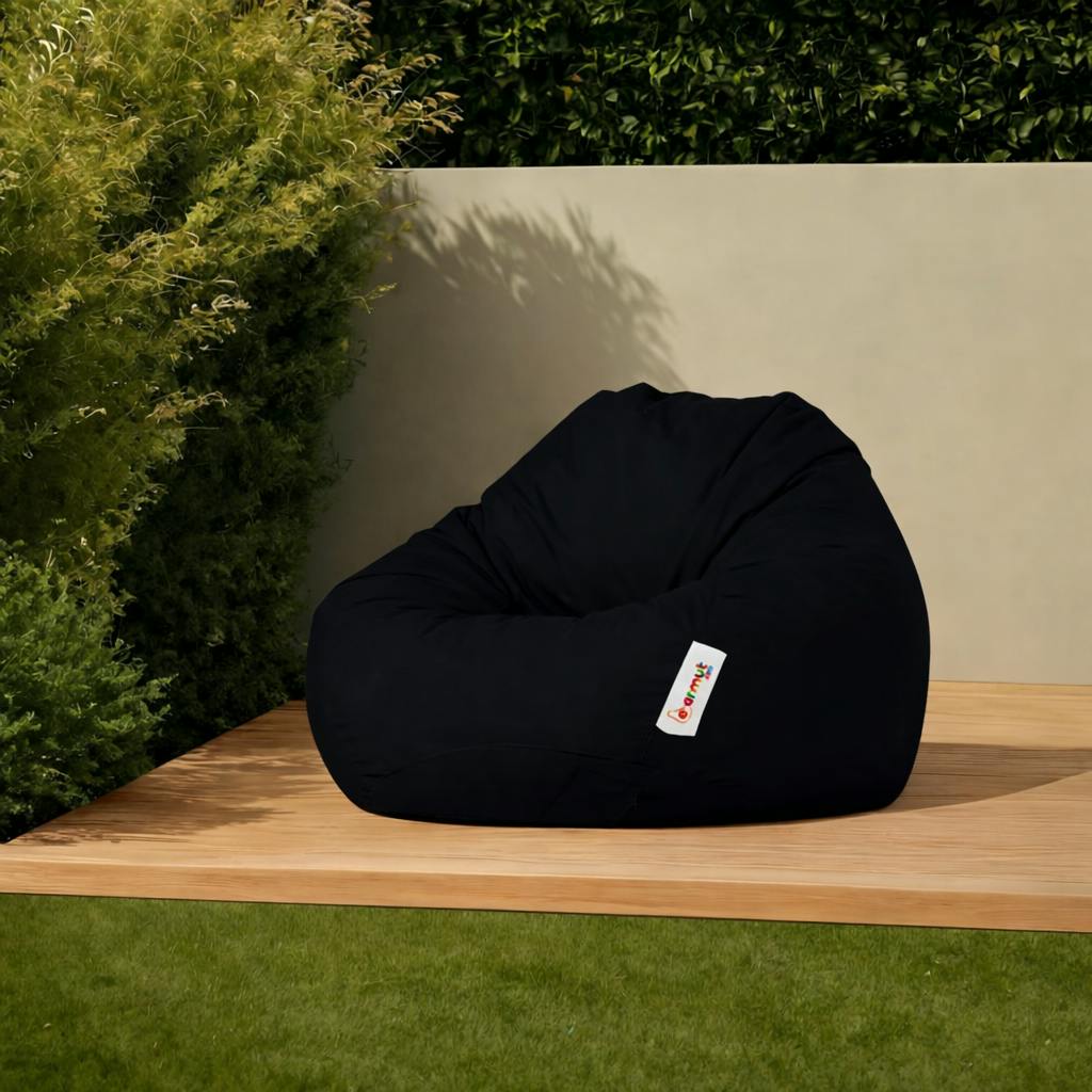 Pouf poire XXL extérieur noir ARTA