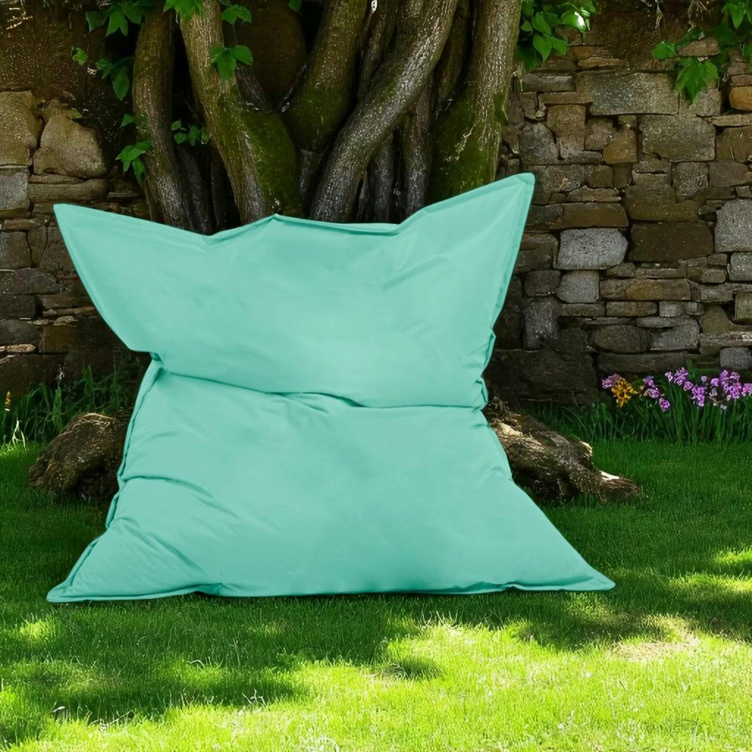 Pouf XXL extérieur turquoise 180 cm ARTA