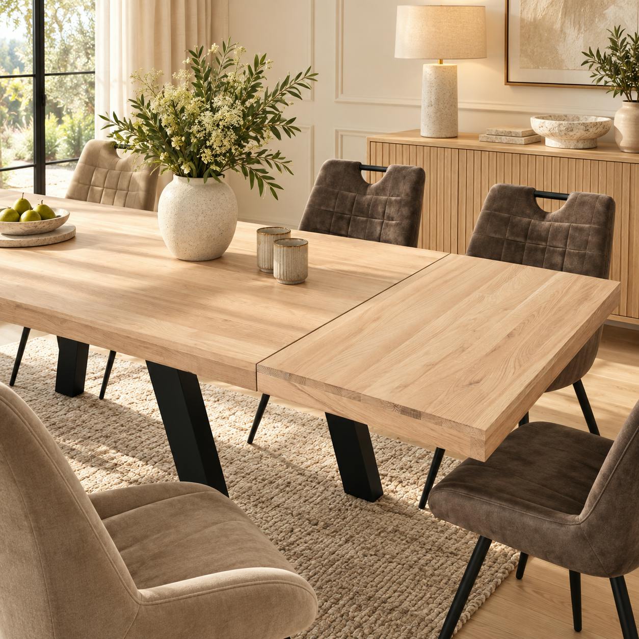 Rallonge de table à manger ATLANTA (pour table repas ATLANTA 180)
