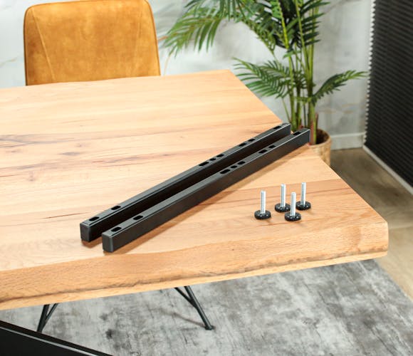 Rallonge pour les tables en chêne huilé bords naturels 200 et 240 cm PALERME (50 cm)
