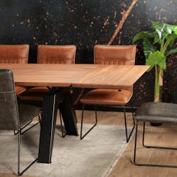 Rallonge pour table à manger extensible en chêne brun 180/200/240 cm PALERME (50 cm)