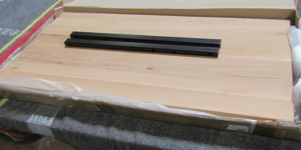Rallonge pour table rectangulaire en chêne blanc avec poutre centrale 240 cm CORNWALL (50 cm)