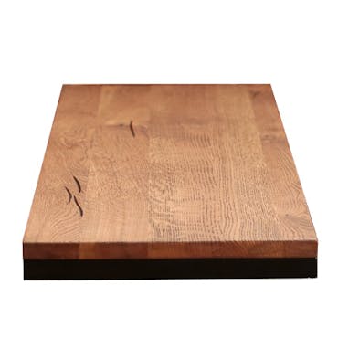  Rallonge pour table ronde extensible en chêne brun 120 cm PALERME (40 cm)