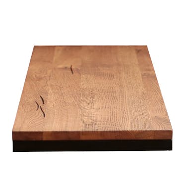  Rallonge pour table ronde extensible en chêne brun 120 cm PALERME (40 cm)