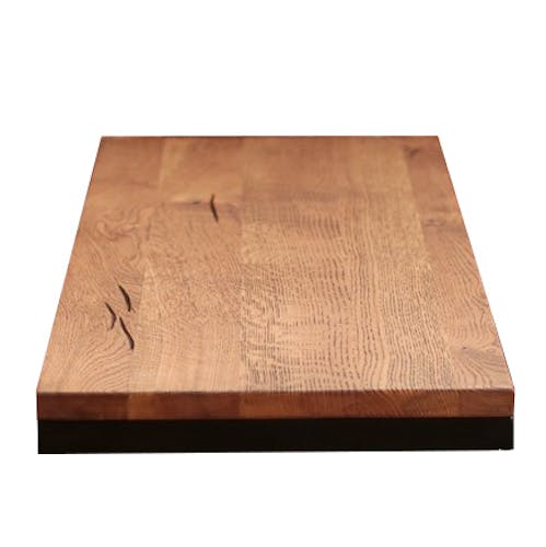 Rallonge pour table ronde extensible en chêne brun 130 cm PALERME (40 cm)