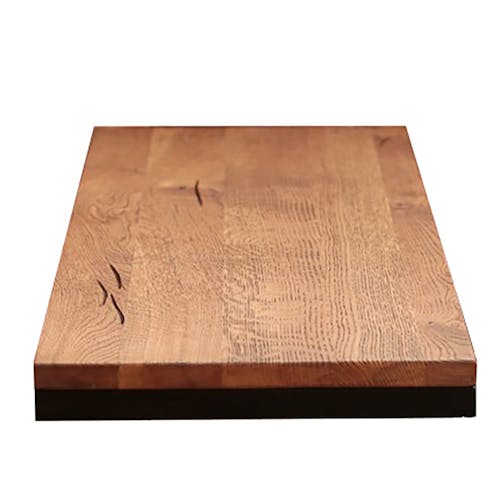 Rallonge pour table ronde extensible en chêne brun 140 cm PALERME (50 cm)