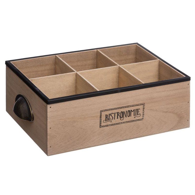 Range bouteilles casiers en bois 20x28x10cm