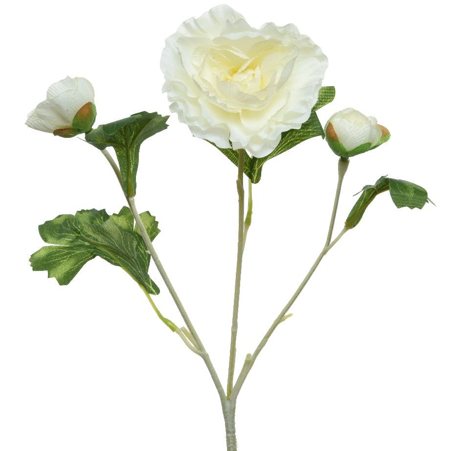 Renoncule artificielle couleur blanche | Fleurs / Plantes artificielles |  Pier Import