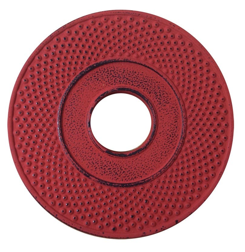 Repose théière en fonte rouge D13cm