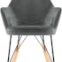 Rocking chair velours gris