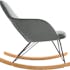 Rocking chair velours gris