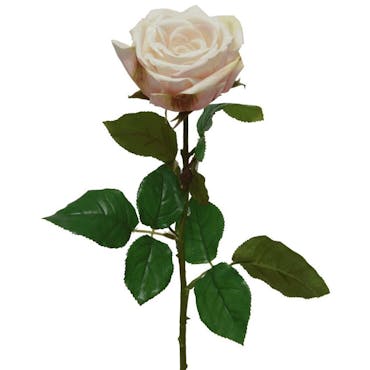  Rose artificielle couleur blanc crème 68 cm