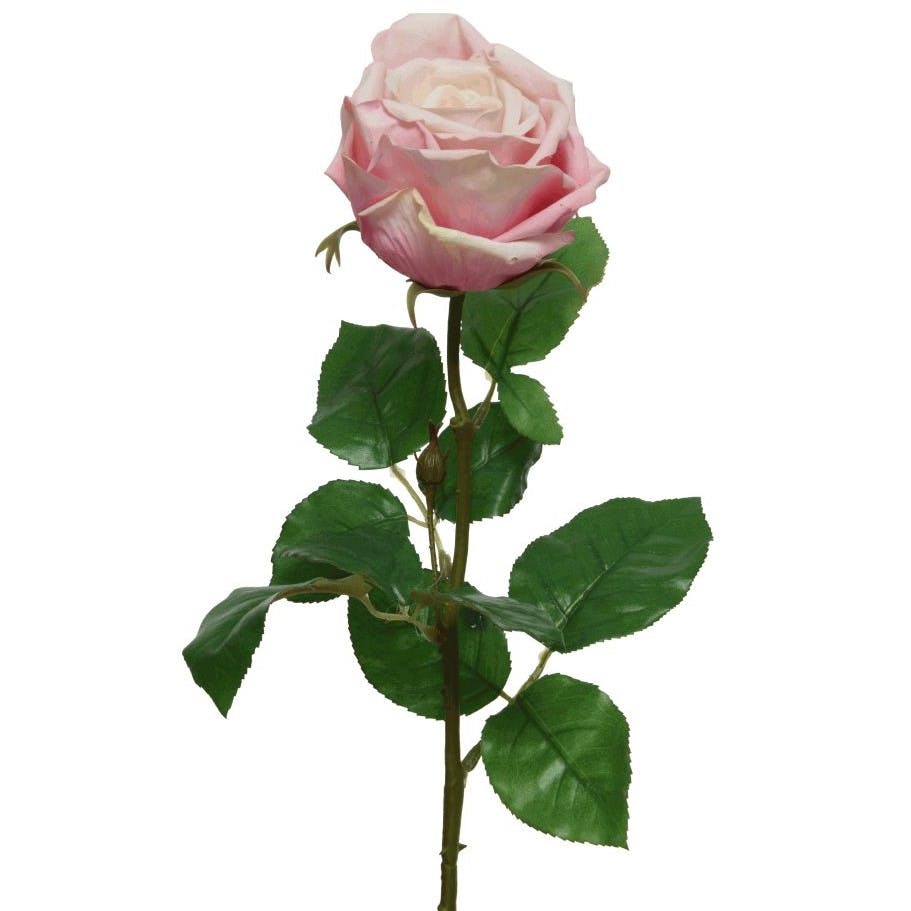 Rose artificielle couleur rose pâle 68 cm