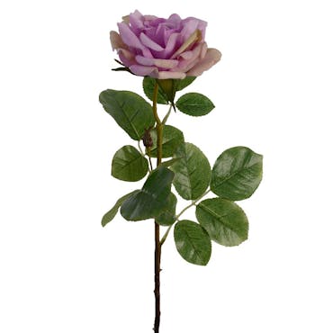  Rose artificielle sur tige, couleur violet, 68 cm