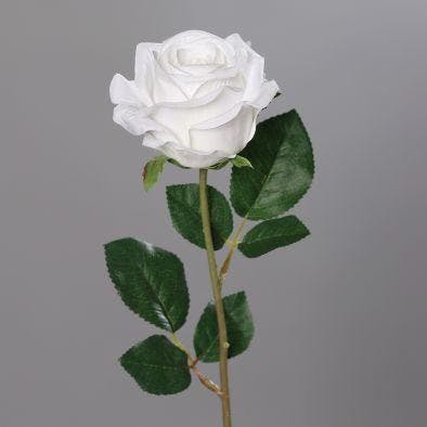 Rose en bouton couleur crème, 56cm