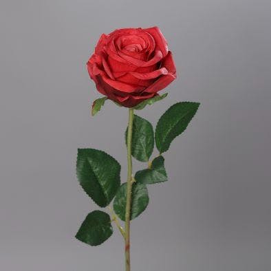 Rose en bouton couleur rouge, 56cm