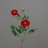 Rose rouge branche 2 fleurons 1 bouton 70 cm