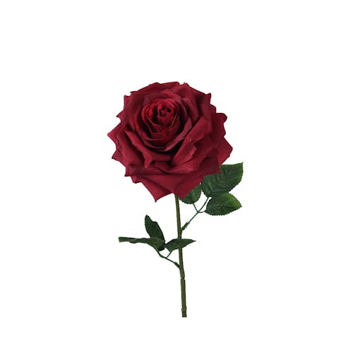 Rose rouge en polyester 53 cm