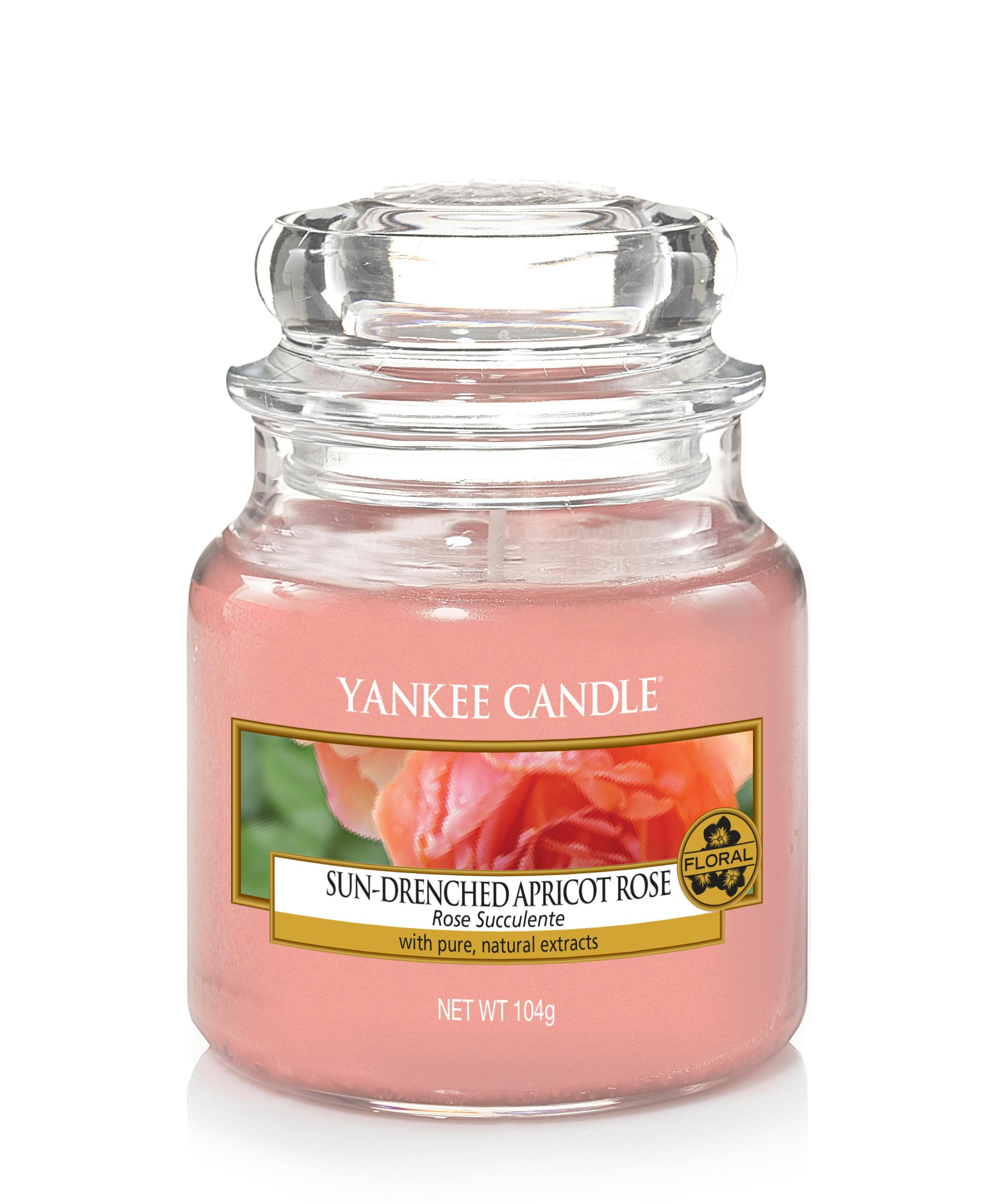 Rose succulente bougie parfumée petite jarre YANKEE CANDLE