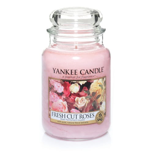 Roses fraichement coupées bougie parfumée grande jarre YANKEE CANDLE