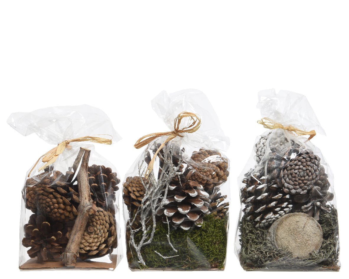 Sachet de décoration de noël naturelle 16cm