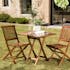 Salle à manger de jardin table pliante et chaises teck massif SUMMER