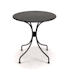 Salon de jardin 1 table ronde métal noir D70 cm - 2 chaises rotin synthétique couleur naturelle coussin noir GIJON