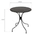 Salon de jardin 1 table ronde métal noir D70 cm - 2 chaises rotin synthétique couleur naturelle coussin noir GIJON