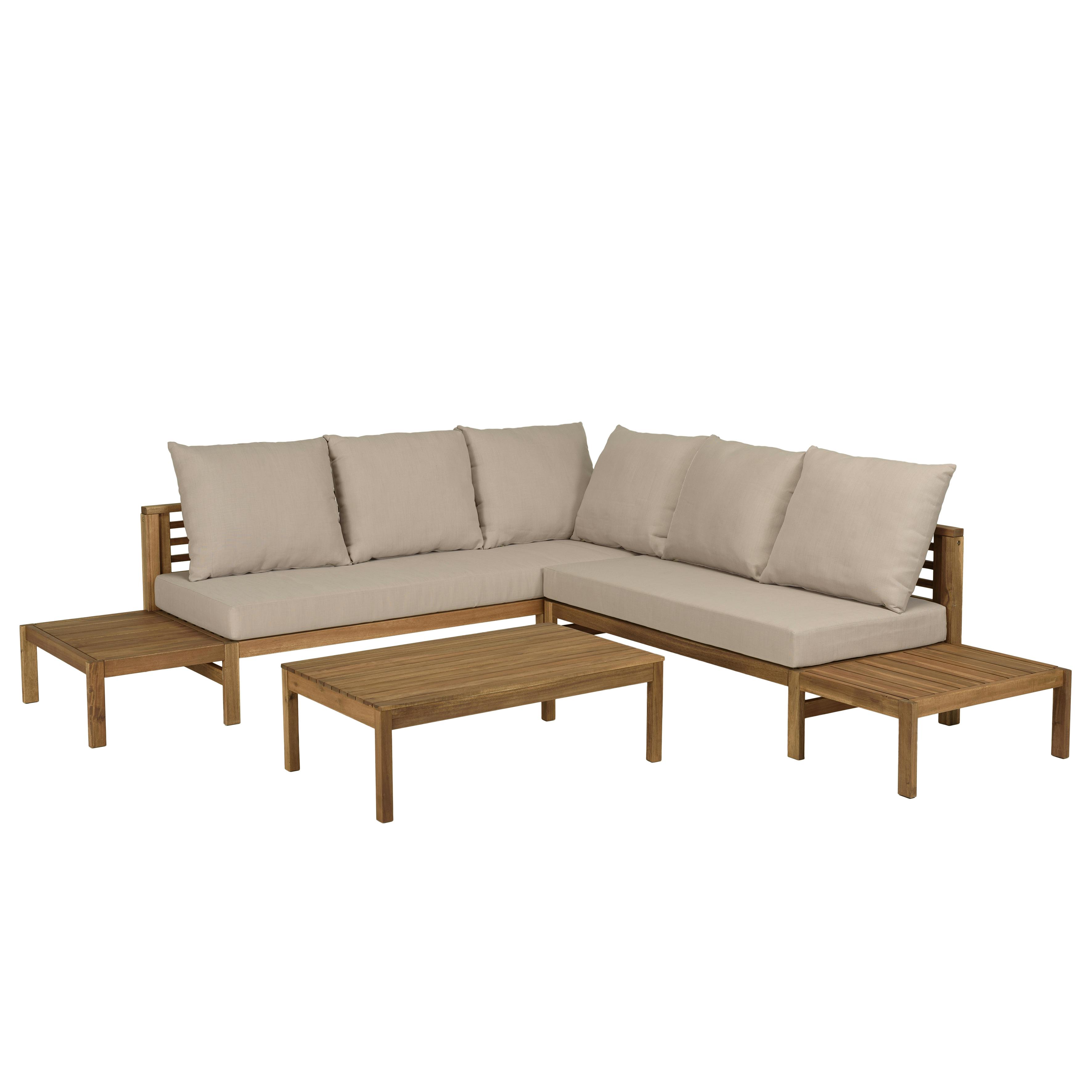 Salon de jardin 5 places acacia huilé OSTIA