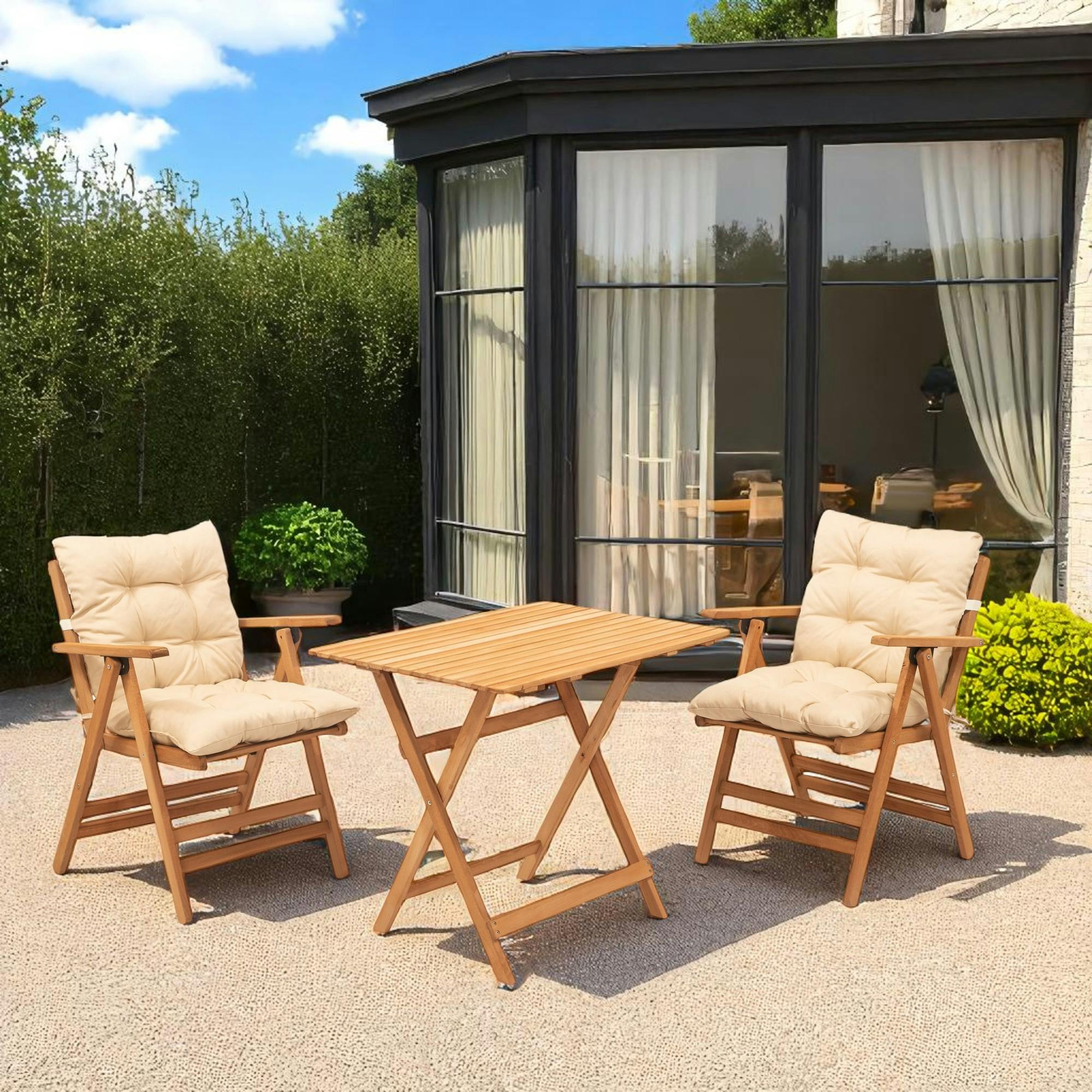 Salon de jardin en bois - compact & confort SORA