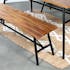 Salon de jardin en bois d'acacia (1 table à manger 160 cm + 2 bancs 130 cm) SUMMER