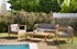 Salon de jardin en teck SUMMER (1 canapé 2 places, 2 fauteuils, 1 table basse)