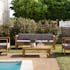 Salon de jardin en teck SUMMER (1 canapé 3 places, 2 fauteuils, 1 table basse)