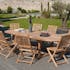 Salon de jardin en Teck table ovale 200/300cm 8 chaises SUMMER