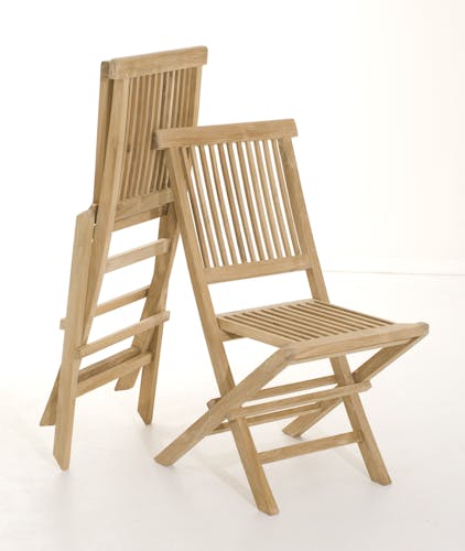 Salon de jardin en Teck table ronde 120cm 4 chaises SUMMER